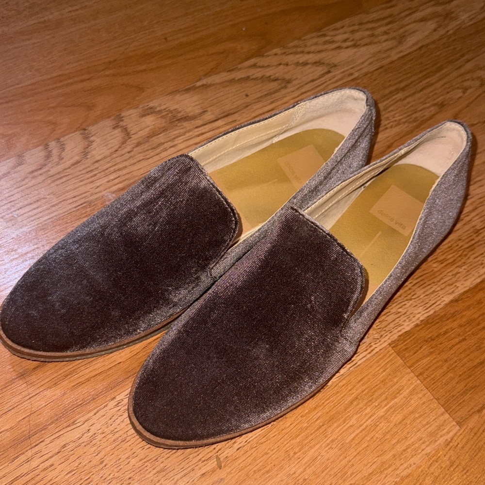 Brown Velvet Loafers